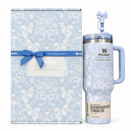 Baby Blue White Bows Tumbler Gift Set | BB Designs by GSK
