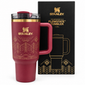 Burgundy Mountain Insulated Tumbler | BB Designs by GSK