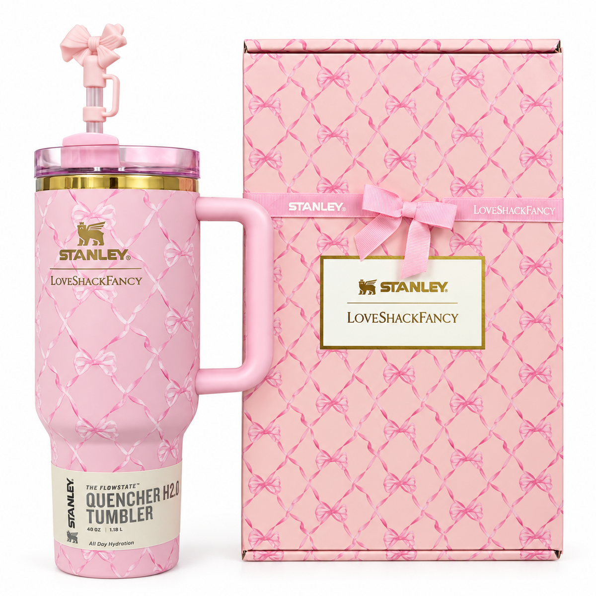 Diamond Pink Bows Tumbler Gift Set | BB Designs by GSK