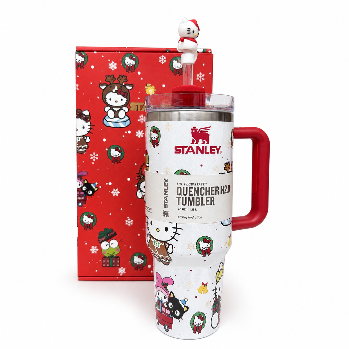 40 oz Holiday Kitty Tumbler Set | BB Designs by GSK