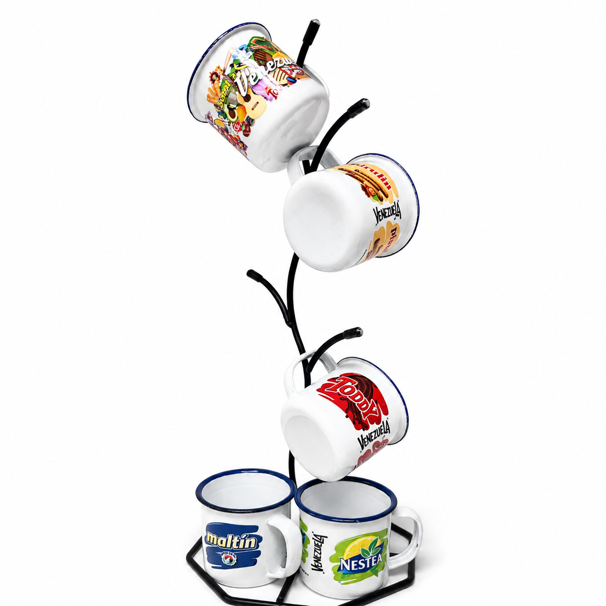 Venezuela Camp Enamel Mug & Rack Set | BB Designs by GSK