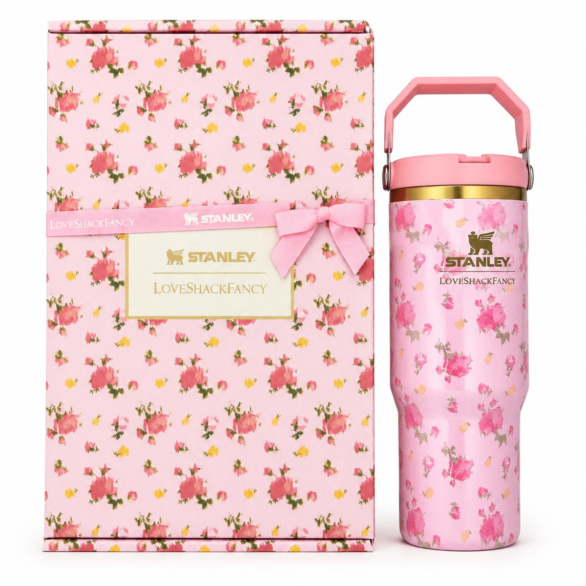 30 oz pink flowers